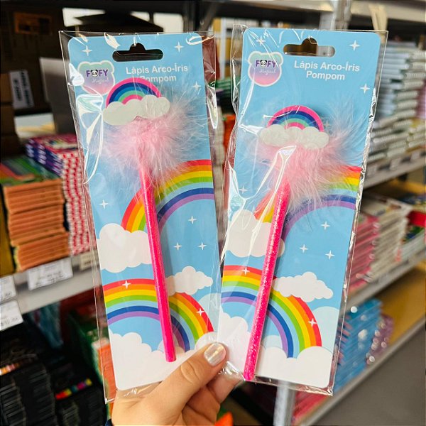 Lápis Arco íris POMPOM - FOFY