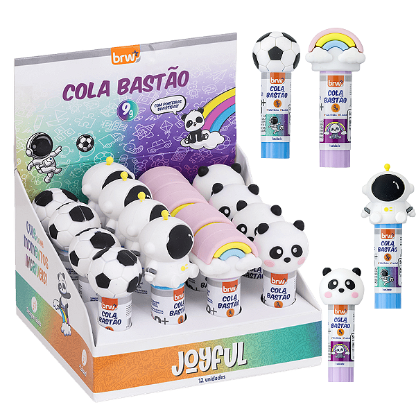 Cola em Bastão C/ PONTEIRA 9G - JOYFUL - DISPLAY C/ 12UND - BRW
