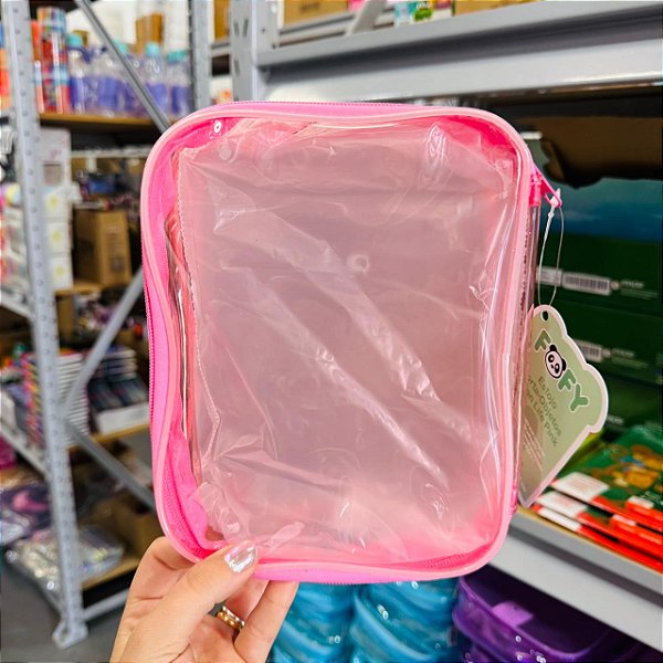 Estojo Clean Rosa - UNIDADE - FOFY