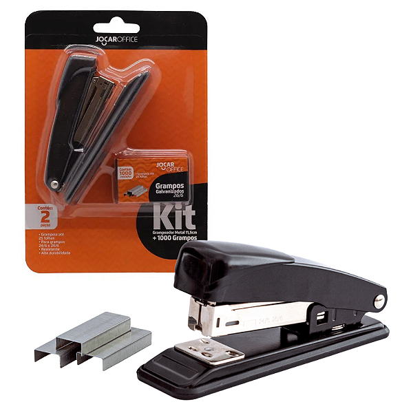 Grampeador Metal 11.5CM PEQUENO 20 FLS/GRAMPO UND - JOCAR OFFICE