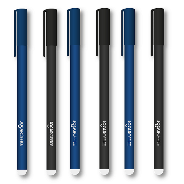 Caneta Apagável GEL 0.7 AZUL/PRETA -BLISTER 1 UND  CORES SORTIDAS - JOCAR OFFICE