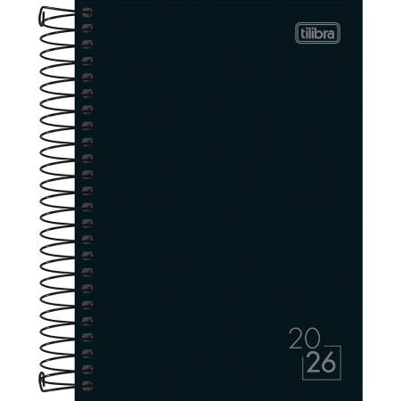 Agenda Espiral SPICE PRETA  M5 - UND SORTIDA - TILIBRA