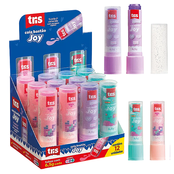 Cola Bastão JOY 6,5G - DISPLAY 12 UND - TRIS