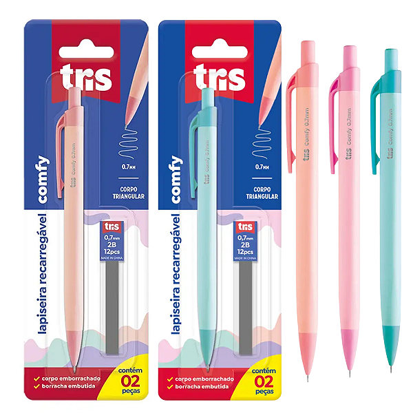 Lapiseira COMFY 0.7MM - BLISTER  2 Peças - TRIS
