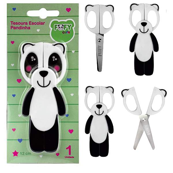 Tesoura Escolar PANDINHA - UND - FOFY