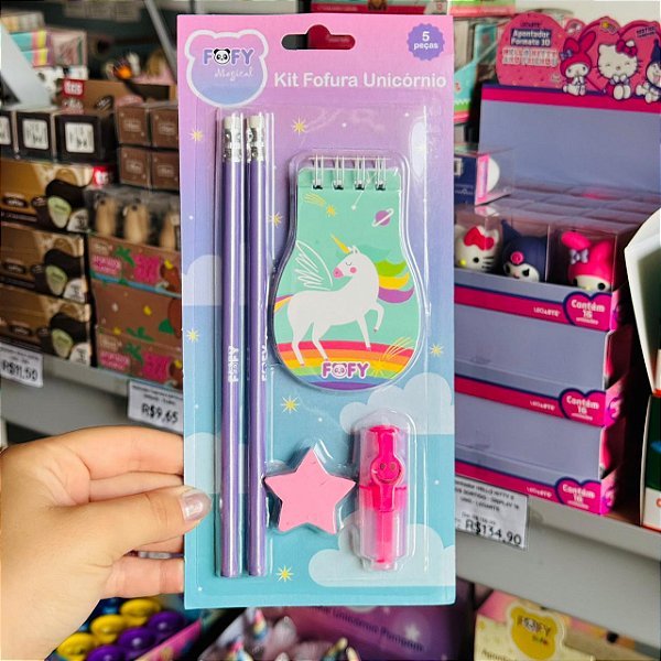 Kit fofura Unicórnio - Kit 5 peças  - FOFY