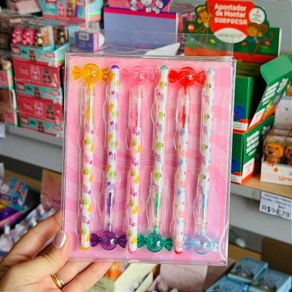 Canetas Candy 6 CORES  - FOFY