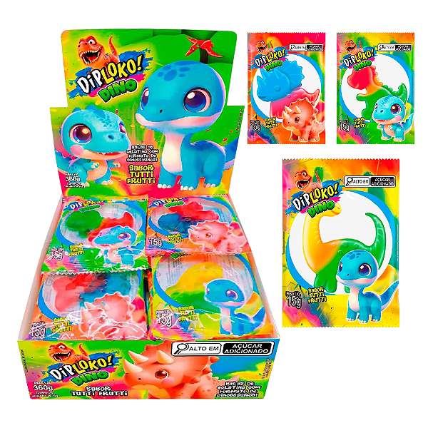 Doce DINO GUMMY 15G - DISPLAY 24 UND - DANILLA