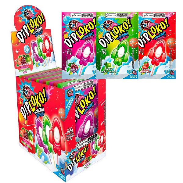 Doce DIP LOKO BOOOM SPACE 11G - DISPLAY 15 UND - DANILLA