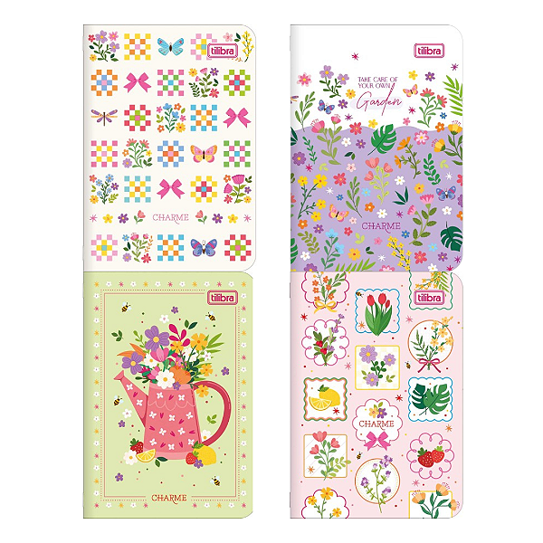 Caderneta GRAMP 1/8 CHARME 32F - UNIDADE CAPA SORTIDA - TILIBRA