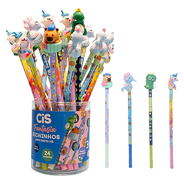 Lápis FANTASIA ANIMAIS - POTE C/24 UND - CIS