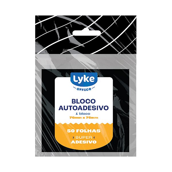 Bloco adesivo PRETO - BLISTER 1 UND - 50 fls - LYKE