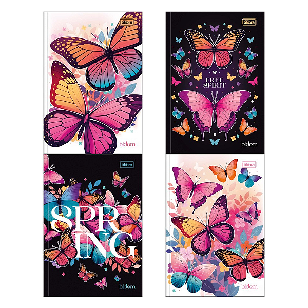 Caderno Brochura CD BLOOM 80F - UNIDADE CAPA SORTIDA - TILIBRA