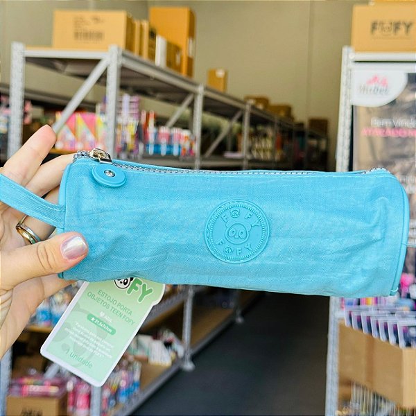 Estojo TEEN FOFY Azul (Cilindrico) - UNIDADE  - FOFY