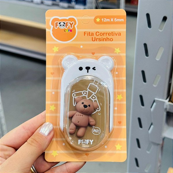 Fita corretiva URSINHO MARROM - BLISTER 1 UND - FOFY