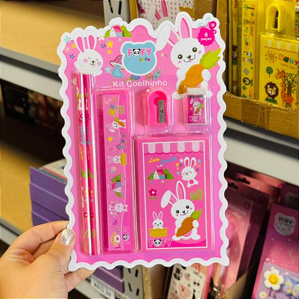 Kit Coelhinho - BLISTER 6 PEÇAS - FOFY