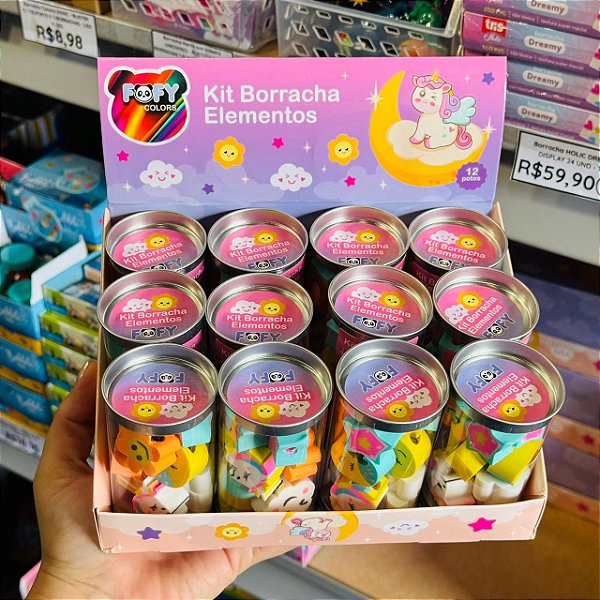 Borracha Kit elementos - POTINHO 10 PEÇAS   - FOFY