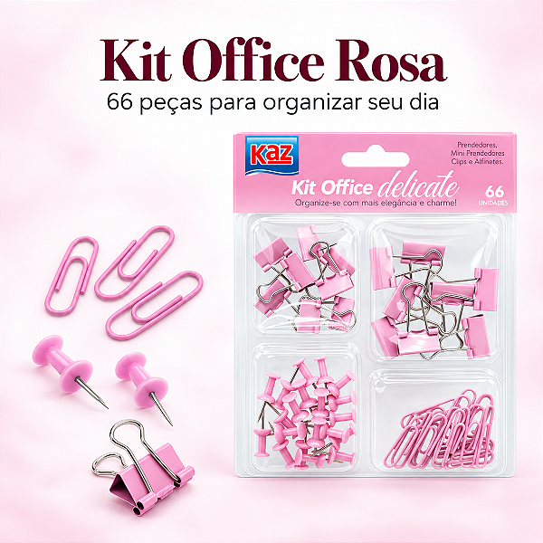 Kit Office ROSA - 66 Peças - KAZ
