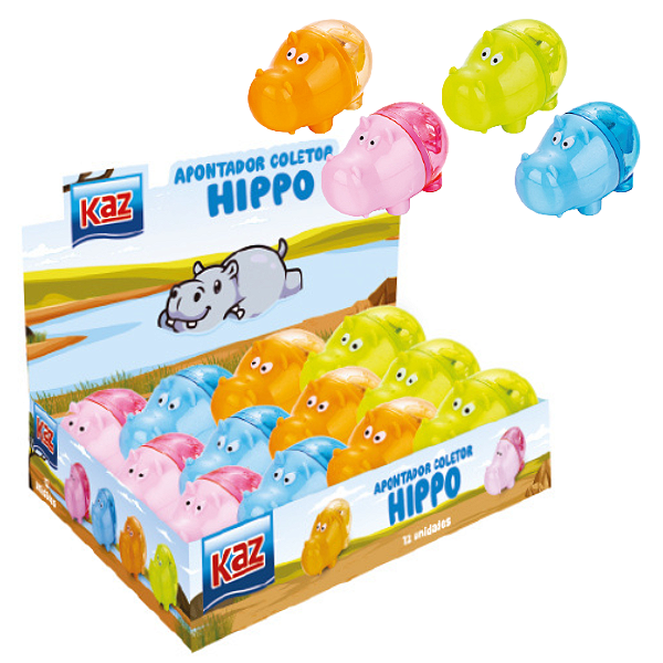 Apontador HIPOPOTAMO - CAIXA 12 UND - KAZ
