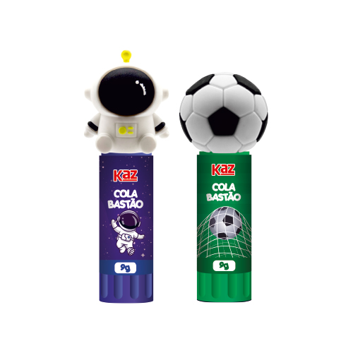 Cola bastão 9G ASTRONAUTA E BOLA - UNIDADE SORTIDA - KAZ