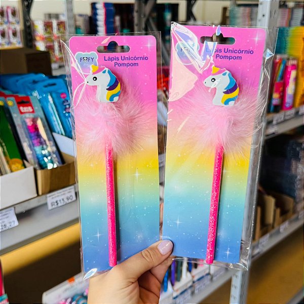 Lápis Unicórnio POMPOM - BLISTER 1 UND  - FOFY
