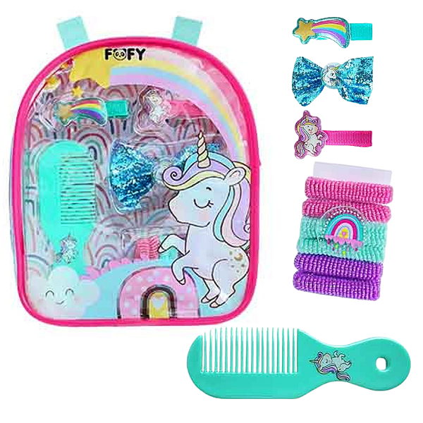 Kit beleza Unicórnio - Kit 10 Peças - FOFY