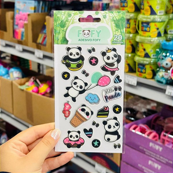 Adesivos Panda - UNIDADE - FOFY