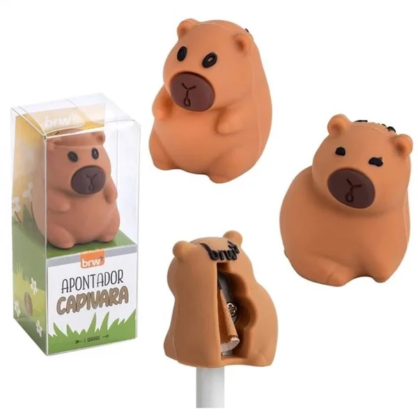 Apontador plástico CAPIVARA - UNIDADE SORTIDA  - BRW