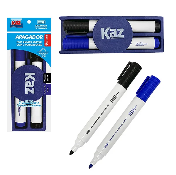 Apagador para Quadro Branco c/ 2 marcadores AZ.PT - KAZ