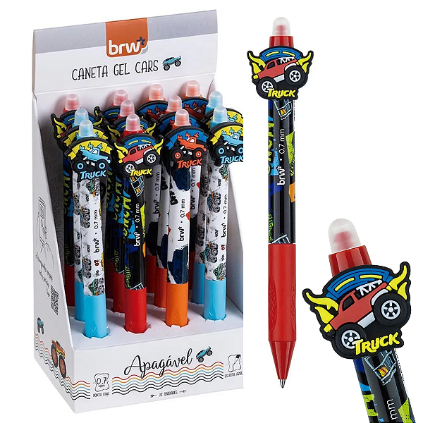 Caneta Esferográfica DIVERT GEL APAG 0.7MM - CARS - UND - BRW