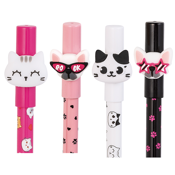 Caneta esferográfica apagável 0.7MM - Paws - UNIDADE SORTIDA  - BRW