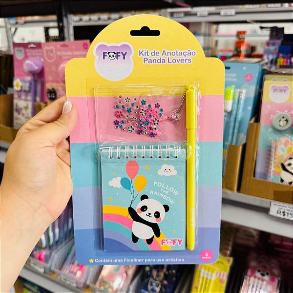 Kit de anotações PANDA LOVERS  - FOFY