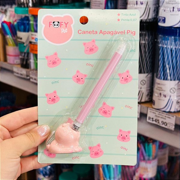 Caneta apagável PIG - BLISTER 1 UND  - FOFY
