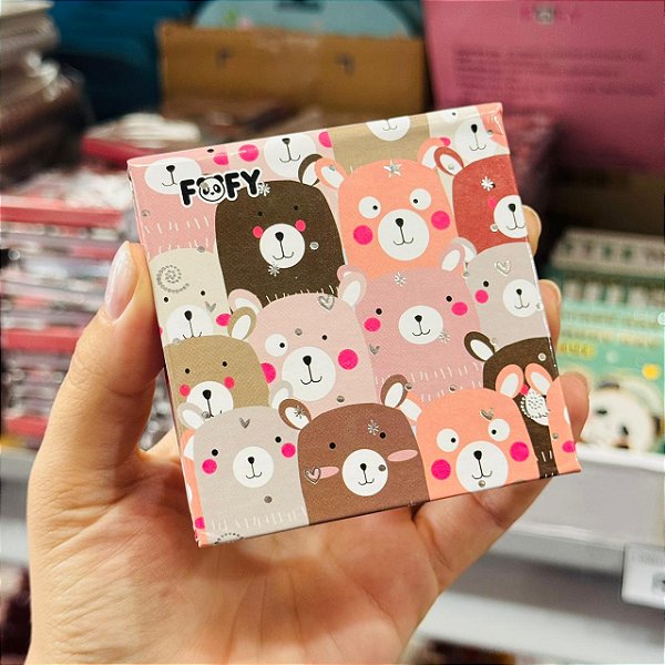 Caderneta fofurice Ursinho - FOFY
