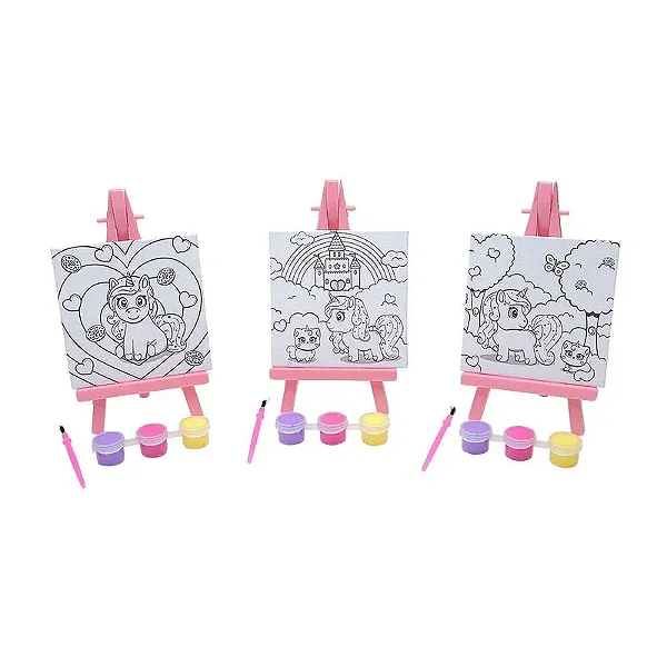 Tela de pintura com cavalete MINI - UNIDADE - LEO E LEO
