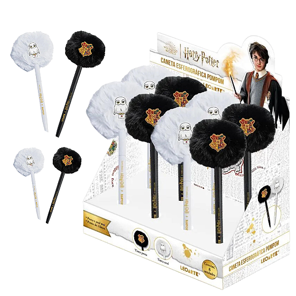 Caneta metal Pompom Harry Potter - UNIDADE SORTIDA  - LEOARTE