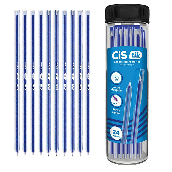 Caneta ESF AZUL  CIS TIK - POTE C/ 24 UND - CIS