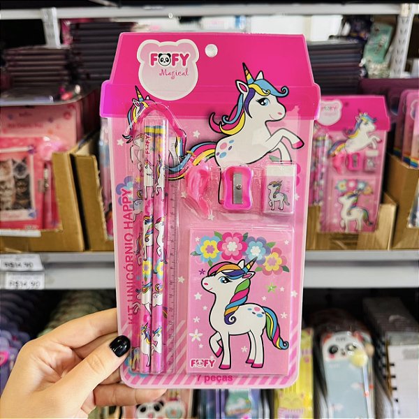KIT UNICORNIO HAPPY - KIT 7 PECAS FF6185 - FOFY