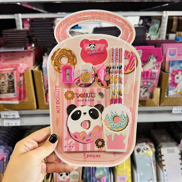 Kit PANDA DONUTS - KIT 7 PECAS - FOFY