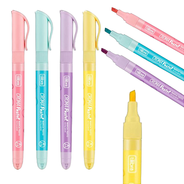 Marca texto CROMA PASTEL SORT - DISPLAY 24 UND - TILIBRA