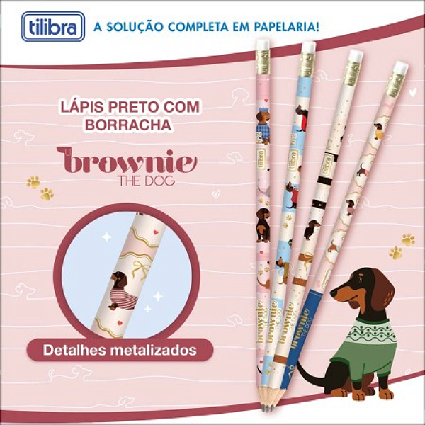 Lápis HB com Borracha BROWNIE - UND - TILIBRA