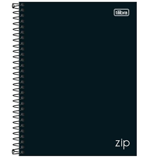 Caderno Universitário ZIP PRETO 1M 80F - UND - TILIBRA