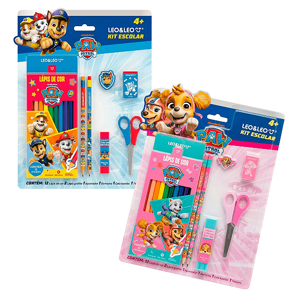 Kit escolar Patrulha canina - 18 ITENS - LEO E LEO