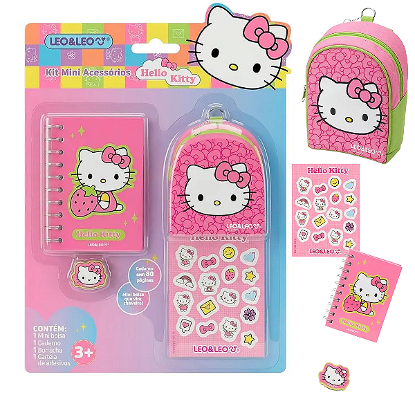Kit mini acessórios HELLO KITTY  - LEO E LEO