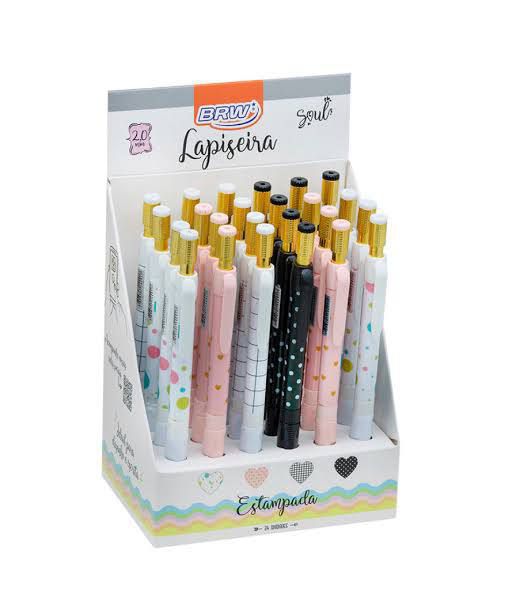 Lapiseira 2.0MM ESTAMPADAS - DISPLAY C/ 24 UND - BRW