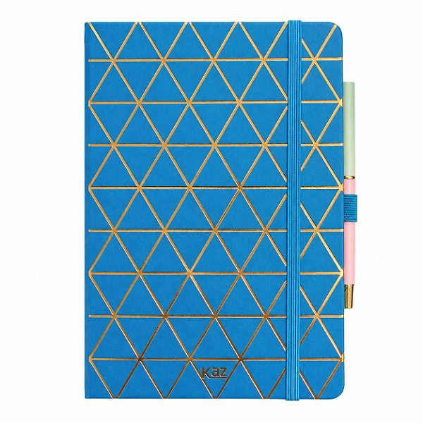 Caderno de Anotação AZUL 96FLS A5 + 1 CANETA - KAZ