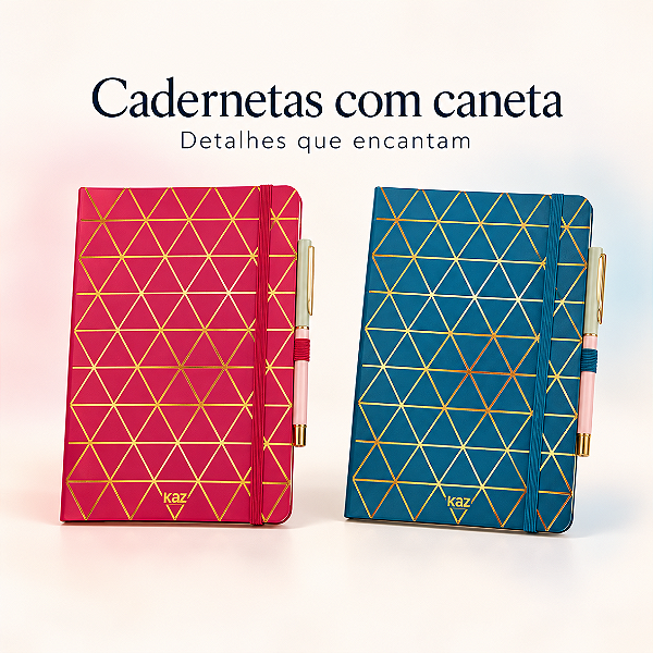 Caderno de Anotação COLORIDO 96FLS A5 + 1 CANETA - KAZ