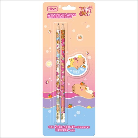 Kit escolar CAPYCLUB - BLISTER 3 PEÇAS - TILIBRA