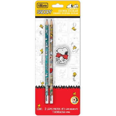 Kit Escolar SNOOPY- BLISTER 3 PEÇAS - TILIBRA