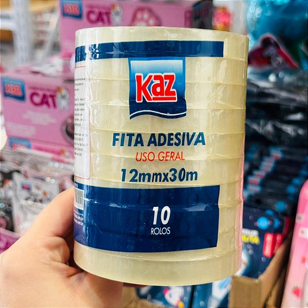 Fita Adesiva 12X30 - PACOTE 10 UND  - KAZ